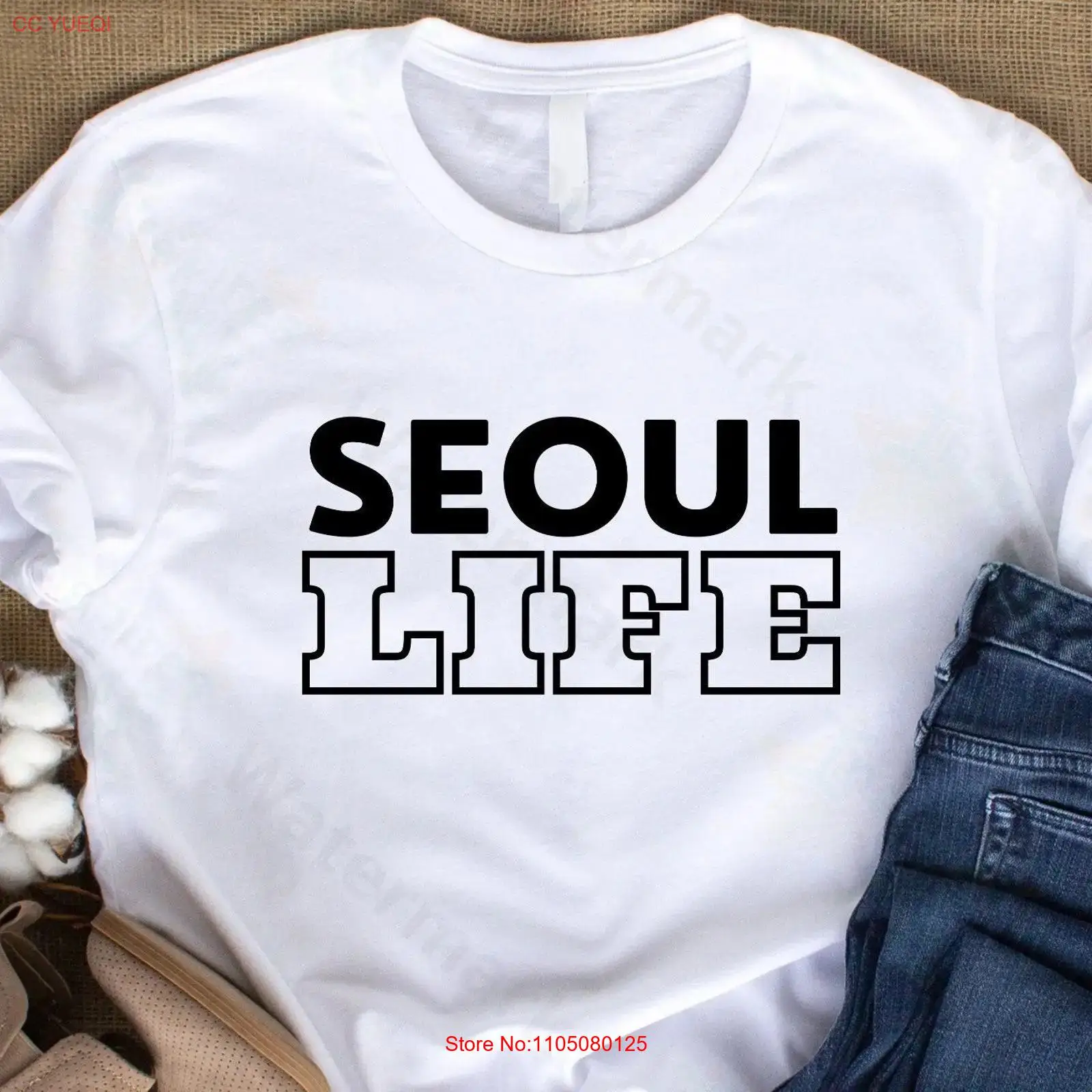 South Korea Lifestyle - เสื้อยืดลาย Seoul life Trip to Korea