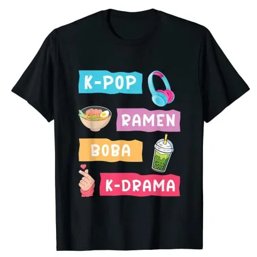 South Korea Lifestyle - แฟชั่นสำหรับแฟนๆ ละครเกาหลีและเคป๊อป เสื้อยืดของขวัญ แฟชั่นสาวๆ เสื้อผ้าเกาหลีใต้ ไลฟ์สไตล์