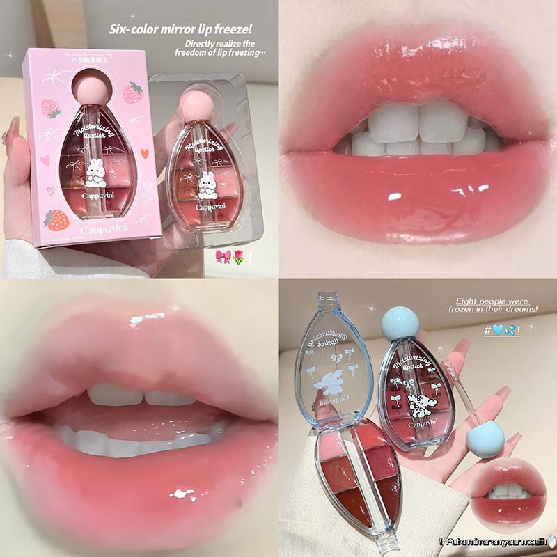 6 สีมิเรอร์ลิปกลอสพาเลท มอยส์เ - Lip Tint Korean บทวิจารณ์และราคา